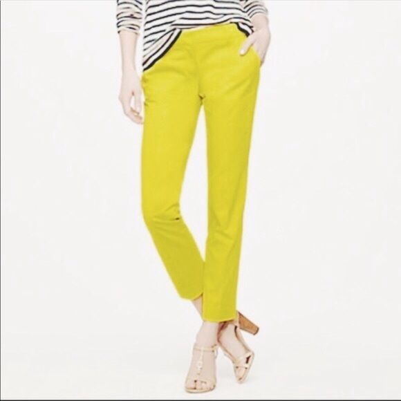 J. Crew Pants - J. Crew cafe capri neon pants size 6